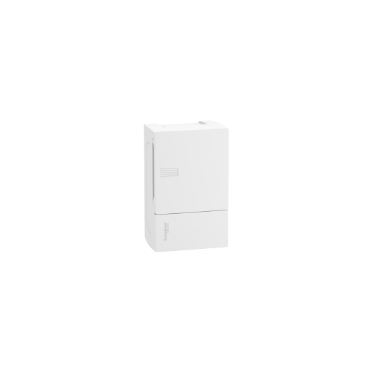 Schneider Electric Resi9 Enclosure, Resi9 MP, surface mounting, 1 row of 4 modules, IP40, white door, 1 earth terminal block - MIP11104