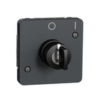 Schneider Electric Mureva Styl Key switch, Mureva Styl, mechanism, 2 positions, electromechanical, 3A, IP55, grey - MUR35062