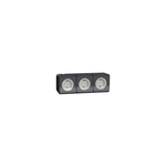 Schneider Electric Mureva Styl Triple socket-outlet, Mureva Styl, 2P + E with shutters, side earth, 16A, 250V, surface, grey - MUR36038