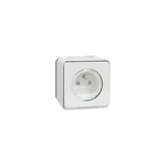 Schneider Electric Mureva Styl Socket-outlet, Mureva Styl, 2P + E with shutters, pin earth, 16A, 250V, surface, white - MUR39030