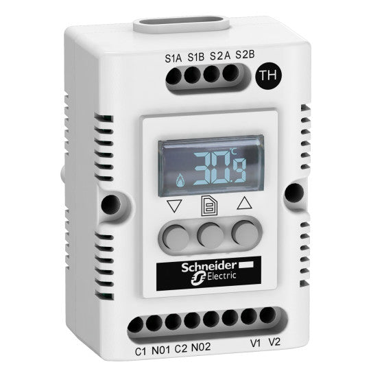 Schneider Electric ClimaSys Climasys CC - Electronical thermostat 200..240V - range of temperature -40…80°C - NSYCCOTH230VID