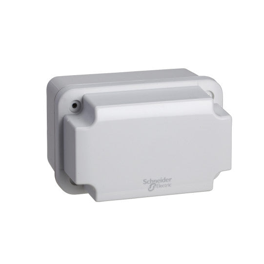 Schneider Electric Thalassa ABS box IP66 IK07 RAL7035 Int.H105W105D125 Ext.H116W116D133 Opaque cover H80 - NSYTBS111113H