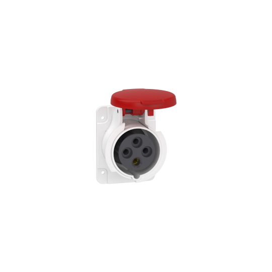 Schneider Electric PratiKa Mureva (ex-PratiKa) - Straight socket base - 16A - 3P+E - 380-415 V AC - IP44 - screw type - PKF16G434