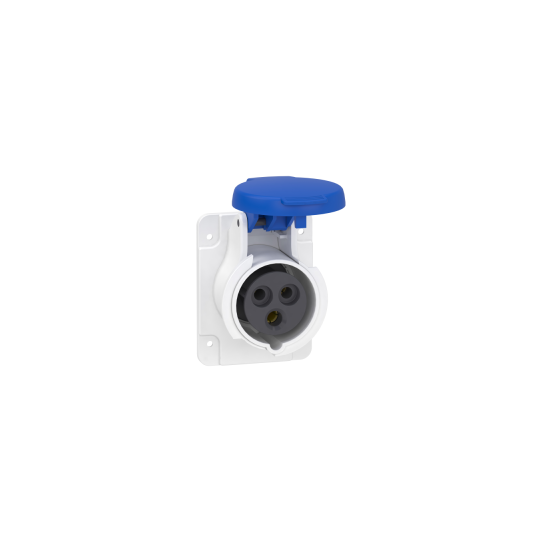 Schneider Electric PratiKa PratiKa socket - fast - straight - 16A - 2P + E - 200...250 V AC - panel - PKY16G423