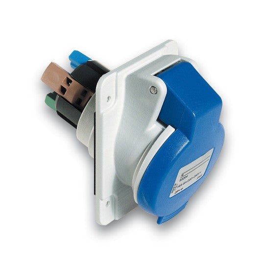 Schneider Electric PratiKa PratiKa socket - fast - angled - 32A - 2P + E - 200...250 V AC - panel - PKY32F423