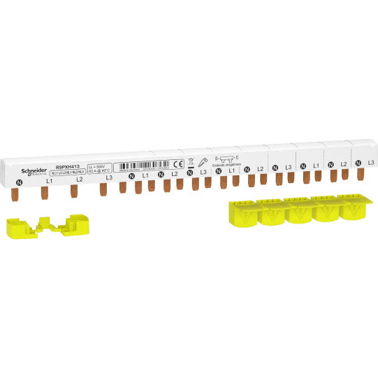 Schneider Electric Resi9 Resi9 XP - comb busbar - 3L+N - 18mm pitch - 13 modules - 63 A - R9PXH413