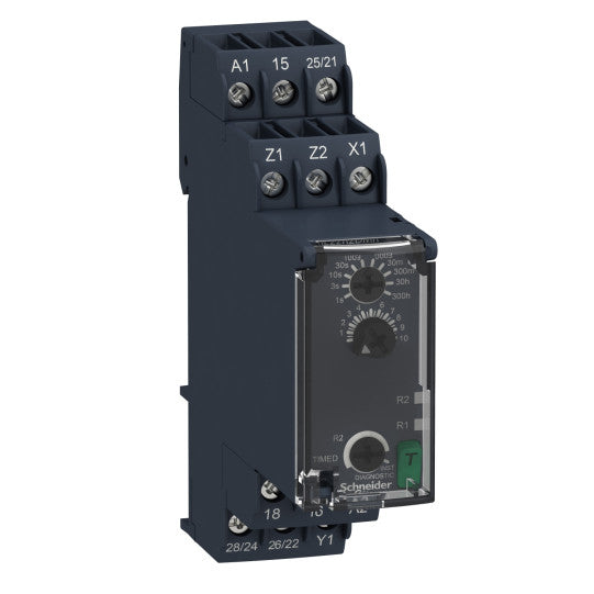 Schneider Electric SCHNEIDER Harmony Time RE22 - Interval Timing Relay - 0.05s…300h - 24…240V AC/DC - 2C/O - RE22R2MWMR