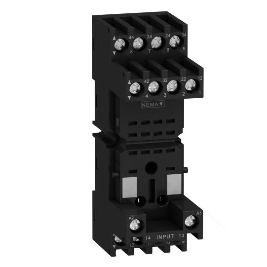 Schneider Electric SCHNEIDER Socket, mixed contact, relay type RXM2 RXM4, connector connection, 250 V AC - RXZE2M114M
