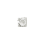 Schneider Electric Odace Odace, 1 socket-outlet, 2P, shuttered, 16 A, white - S520033