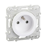 Schneider Electric Odace Odace, 1 socket-outlet, 2P + E, shuttered, pin earth, 16 A, white - S520059