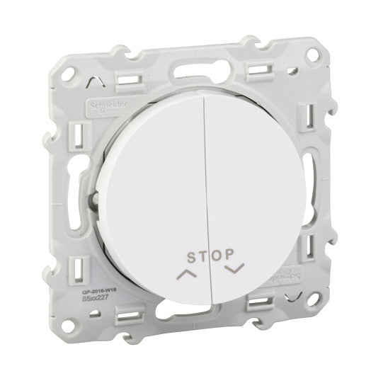 Schneider Electric SCHNEIDER Odace, push-button switch, double push-button, 10 A, white - S520227