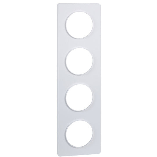 Schneider Electric Odace Odace - Touch - cover frame - 4 gangs H/V71 - white & white border - S520808