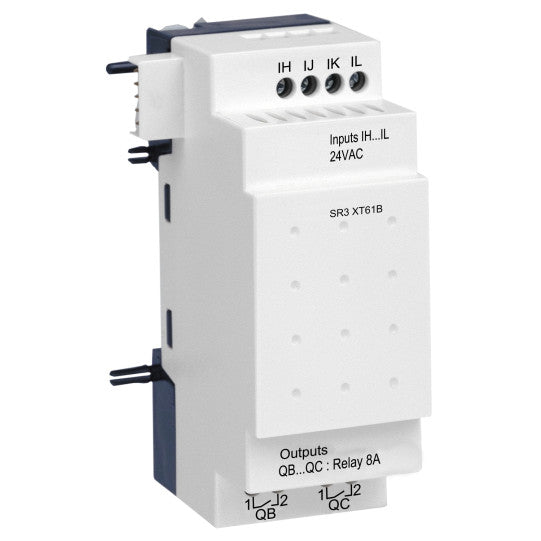 Schneider Electric SCHNEIDER discrete I/O extension module - 6 I O - 24 V AC - for Zelio Logic - SR3XT61B