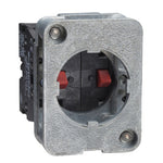 Schneider Electric SCHNEIDER spring return contact block - 1 NC + 1 NO - front mounting, 30 or 40 mm centres - XACS415