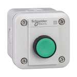 Schneider Electric SCHNEIDER control station XAL-E - 1 flush pushbutton - spring return - green - 1 NO - XALE1011