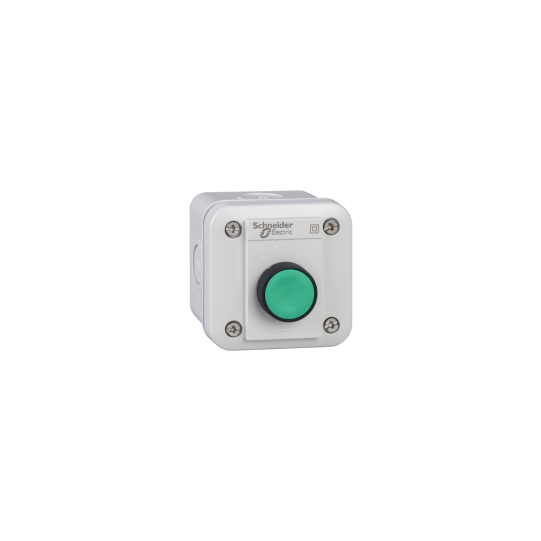 Schneider Electric SCHNEIDER control station XAL-E - 1 flush pushbutton - spring return - green - 1 NO - I - XALE1021