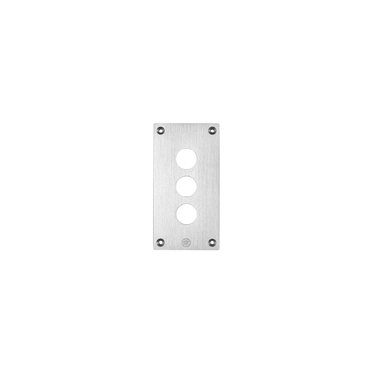 Schneider Electric SCHNEIDER drilled front plate - XAP-E - metal - 3 horizontal openings - XAPE303
