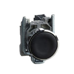 Schneider Electric SCHNEIDER Push button, metal, flush, black, Ø22, spring return, unmarked, 1 NO - XB4BA21