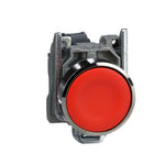 Schneider Electric SCHNEIDER Push button, metal, flush, red, Ø22, spring return, unmarked, 1NC - XB4BA42