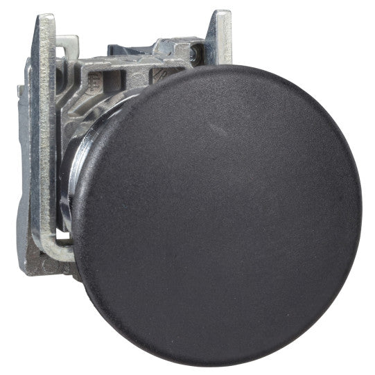 Schneider Electric SCHNEIDER Harmony XB4, Push button, metal, black mushroom Ø40, Ø22, spring return, unmarked, 1 NO - XB4BC21