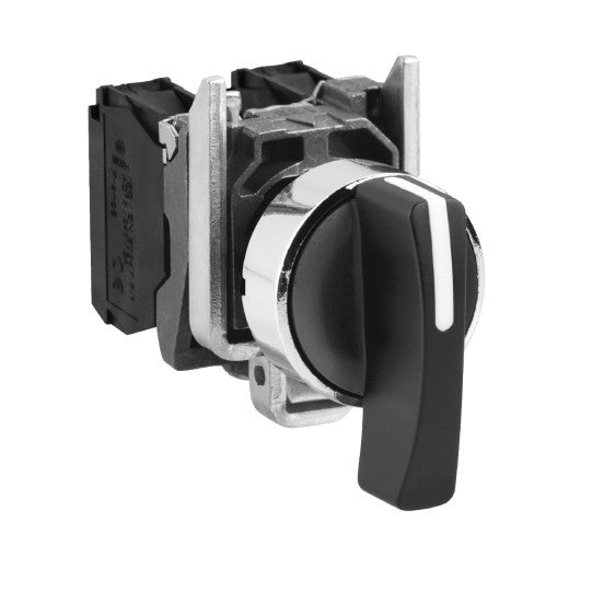 Schneider Electric SCHNEIDER Harmony XB4, Selector switch, metal, black Ø22, long handle, 3-positions, stay put, 2 NO - XB4BJ33