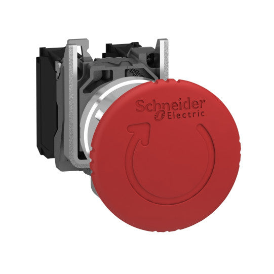 Schneider Electric SCHNEIDER Red Ø40 Emergency stop, switching off Ø22 latching turn release 2NC+1NO - XB4BS84441