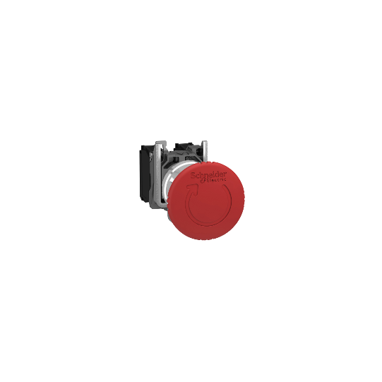Schneider Electric SCHNEIDER Harmony XB4 - ATEX D, Emergency stop switching off, metal, red mushroom Ø40, Ø22, trigger latching turn to release, 1 NO + 1 NC, ATEX - XB4BS8445EX