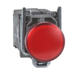 Schneider Electric SCHNEIDER Pilot light, metal, red, Ø22, plain lens with integral LED, 230...240 VAC - XB4BVM4