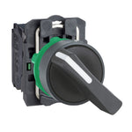 Schneider Electric SCHNEIDER Selector switch, plastic, black, Ø22, long handle, 2 positionsn stay put, 1 NO - XB5AJ21