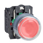 Schneider Electric SCHNEIDER Harmony XB5, Push button, plastic, projecting, red, Ø22, spring return, booted, unmarked, 1 NO - XB5AP42