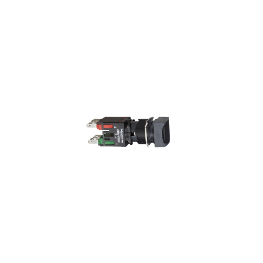 Schneider Electric SCHNEIDER black square flush complete pushbutton Ø16 spring return 1NO+1NC unmarked - XB6CA25B