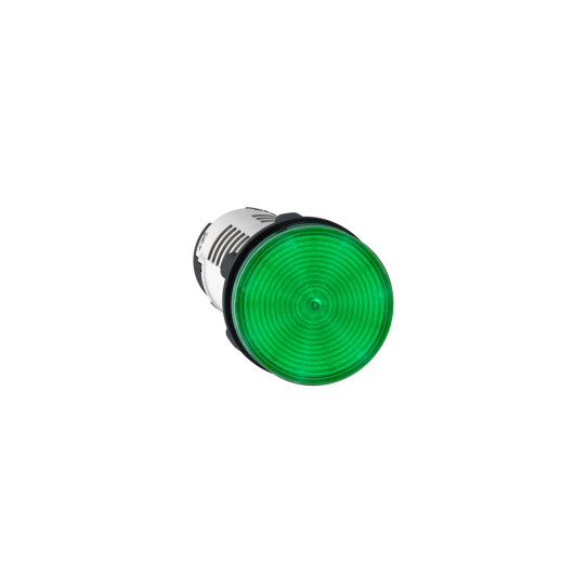 Schneider Electric SCHNEIDER round pilot light Ø 22 - green - integral LED - 230..240 V - faston connectors - XB7EV03MP3