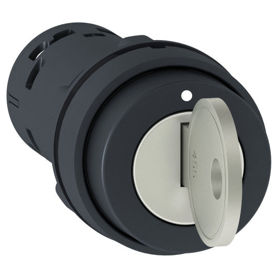 Schneider Electric SCHNEIDER Harmony XB7, Monolithic key switch selector, plastic, black, Ø22, key n°455, 2 positions, stay put, 1 NO - XB7NG21