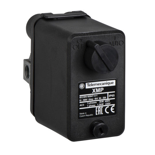 Schneider Electric SCHNEIDER pressure sensor XMP - 12 bar - 4xG 1/4 female - 3 NC - ON/OFF knob control - XMPE12C2431