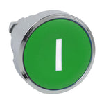 Schneider Electric SCHNEIDER Push button head, metal, flush, green, Ø22, spring return, marked I - ZB4BA331
