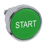 Schneider Electric SCHNEIDER Push button head, metal, flush, green, Ø22, spring return, marked START - ZB4BA333