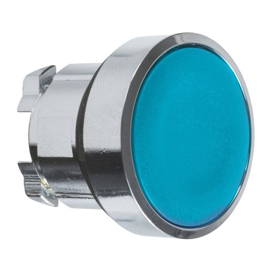 Schneider Electric SCHNEIDER Push button head, metal, flush, blue, Ø22, spring return, unmarked - ZB4BA6
