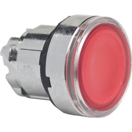 Schneider Electric SCHNEIDER red flush illuminated pushbutton head Ø22 push-push for integral LED - ZB4BH043