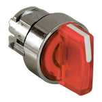 Schneider Electric SCHNEIDER red illuminated selector switch head Ø22 3-position spring return - ZB4BK1543