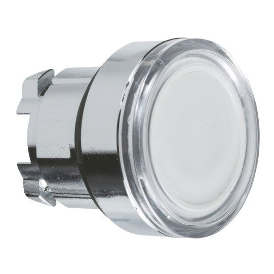 Schneider Electric SCHNEIDER white flush illuminated pushbutton head Ø22 spring return for integral LED - ZB4BW313