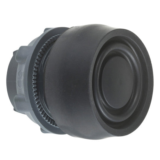 Schneider Electric SCHNEIDER black flush pushbutton head Ø22 spring return unmarked - ZB5AP2S