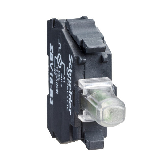 Schneider Electric SCHNEIDER Light block for head Ø22, white, integral LED, 230...240 V AC - ZBVM1