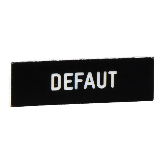 Schneider Electric SCHNEIDER Harmony - étiquette 8x27 - texte 'DEFAUT' blanc sur fond noir