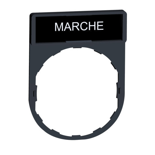 Schneider Electric SCHNEIDER Harmony XB4, Legend holder 30 x 40 mm, plastic, with legend 8 x 27 mm, marked MARCHE - ZBY2103