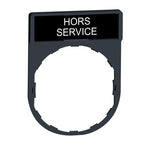 Schneider Electric SCHNEIDER Harmony porte étiquette 30 x 40 mm standard - Ø22 - avec étiquette HORS SERVICE - ZBY2112