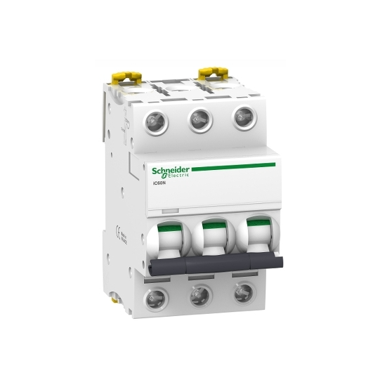 Schneider Electric Acti 9 Miniature circuit-breaker, Acti9 iC60N, 3P, 20 A, B curve, 6000 A (IEC 60898-1), 10 kA (IEC 60947-2) - A9F76320