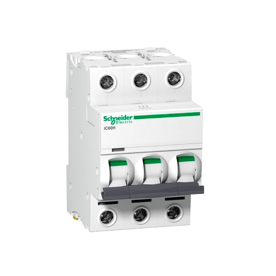 Schneider Electric Acti 9 Miniature circuit-breaker, Acti9 iC60H, 3P, 10 A, B curve, 10000 A (IEC 60898-1), 15 kA (IEC 60947-2) - A9F88310