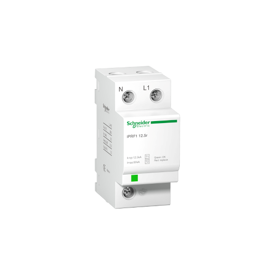 Schneider Electric Acti 9 iPRF1 12.5r modular surge arrester - 1P + N - 350V - with remote transfert - A9L16632