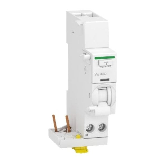 Schneider Electric Acti9 Acti9 iDT40 module diff Vigi départ iDT40 1P+N 40A 30mA type AC - A9Y82640