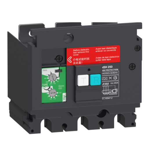 Schneider Electric SCHNEIDER Earth-leakage VigiPacT add-on protection module, ComPacT NSX 250, 440VAC to 550VAC, 30mA to 30A, 3 poles - LV429494